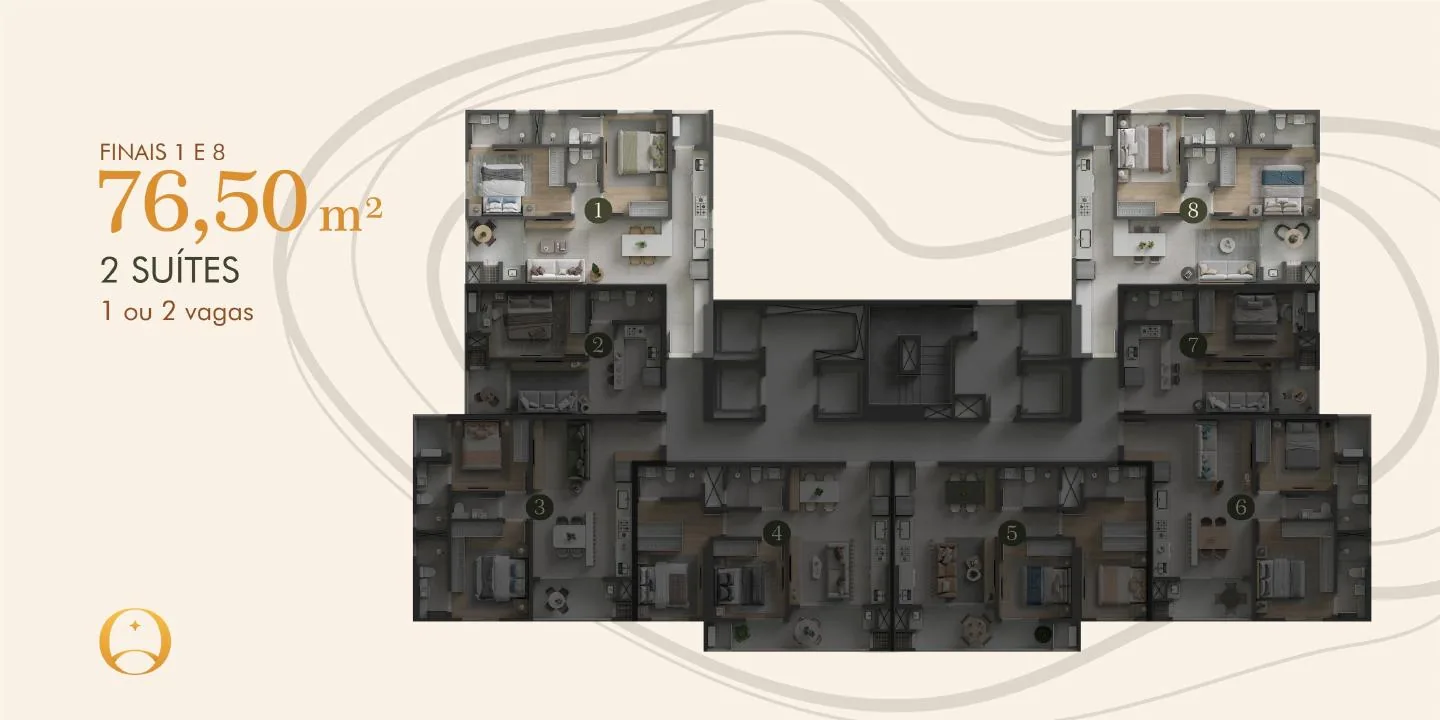 Planta 76,50 m²